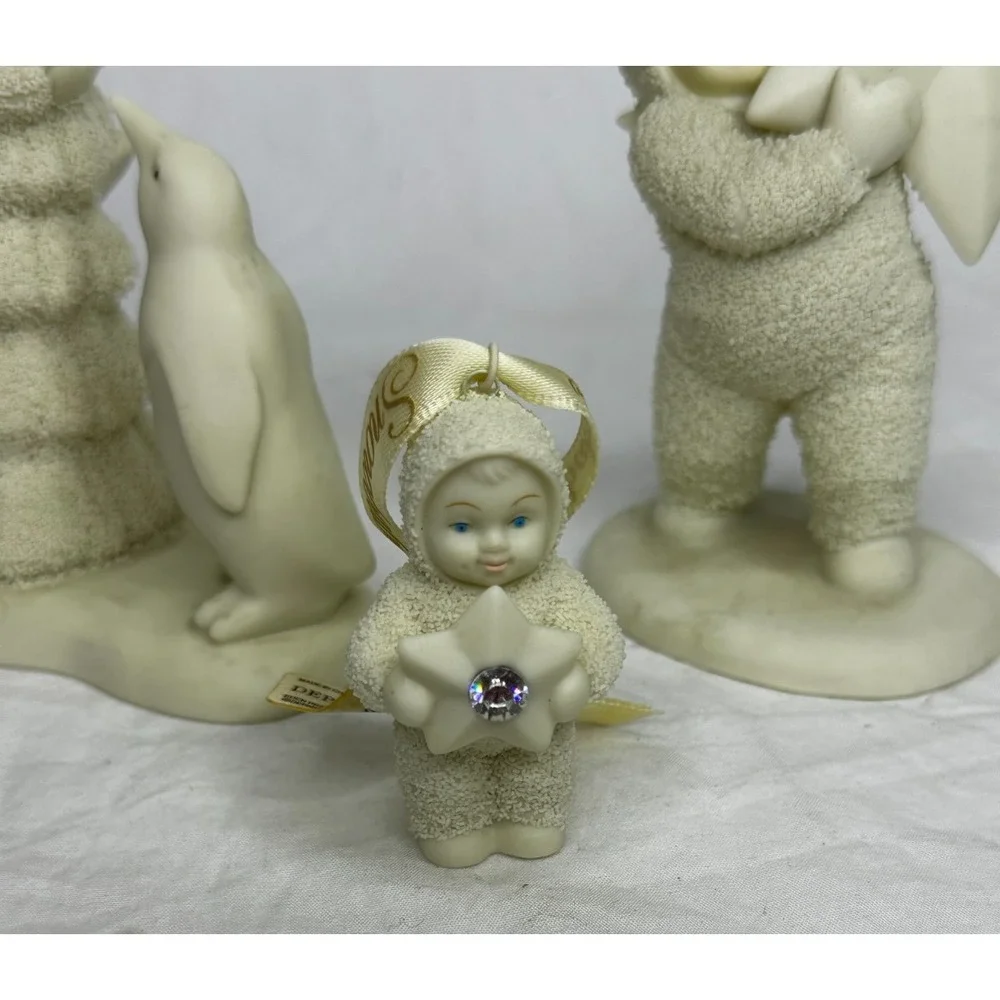 Snow Babies Dept 56 Starshine Make it Shine Found Biggest Star Set 3